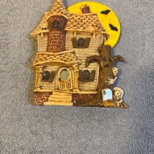 Haunted House Halloween Decor - Yellow and Brown